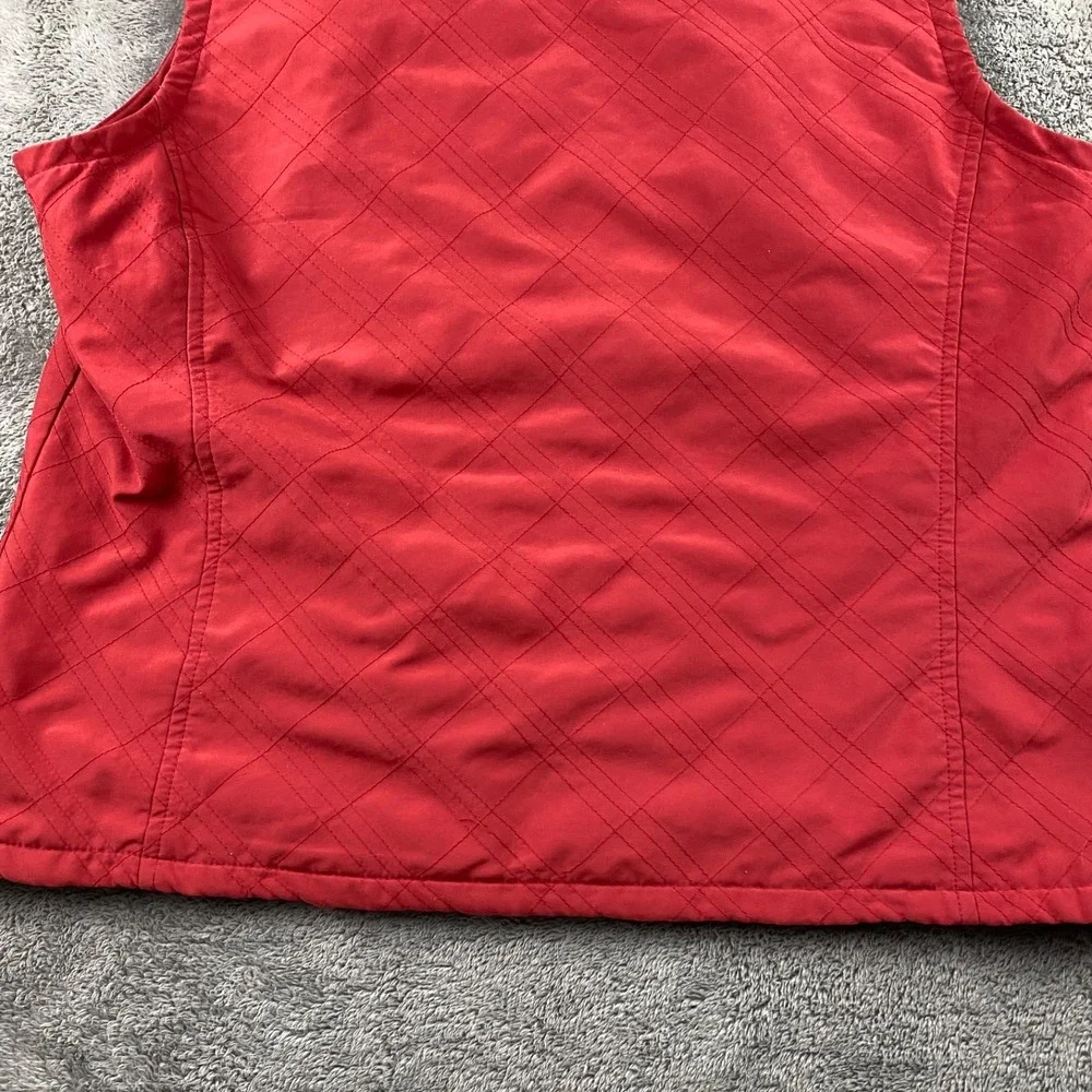 Columbia Full Zip‎ Up Vest Womens large Red Sleeveless